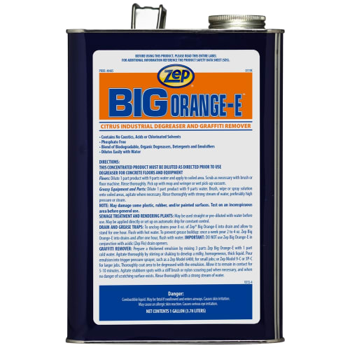 Big Orange-E Economical Natural Citrus Industrial Degreaser and Graffiti Remover, 1 Gallon